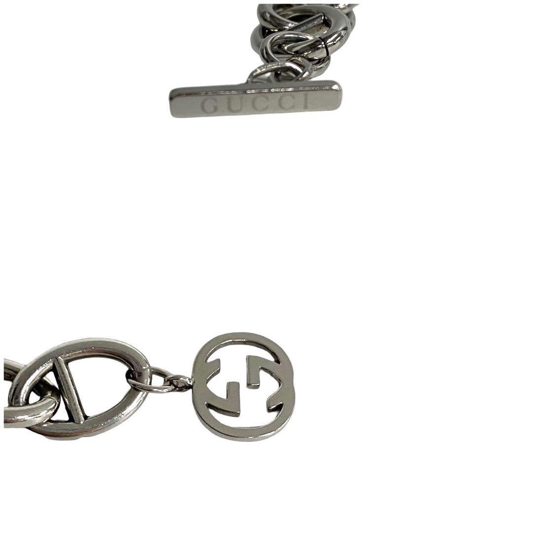極 美品 グッチ アンカー チェーン ブレスレット GG メタル アクセサリー 極 美品 グッチ アンカー チェーン ブレスレット GG メタル