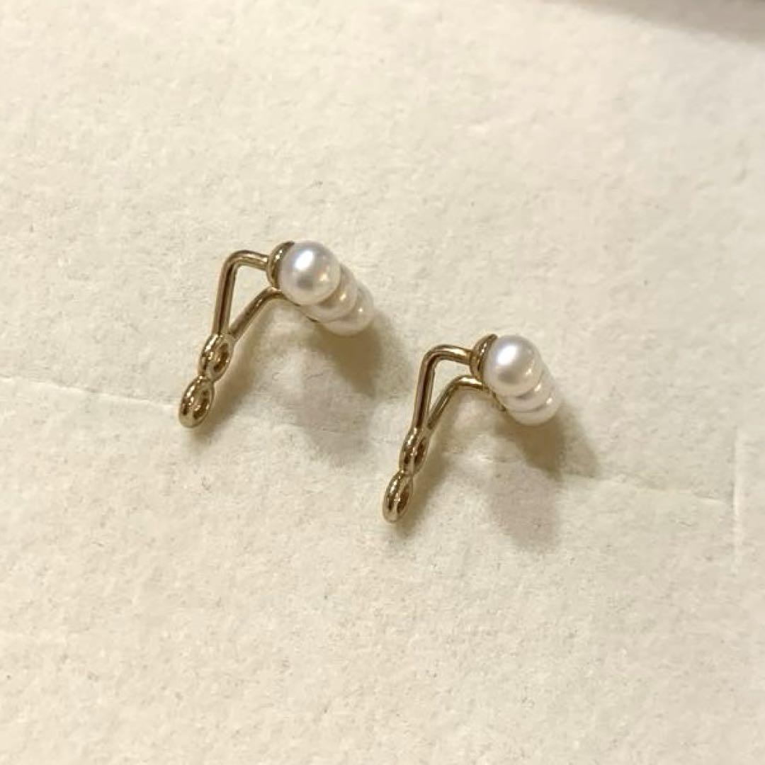 ete エテ パール ピアス K10 フックピアス ツイスト