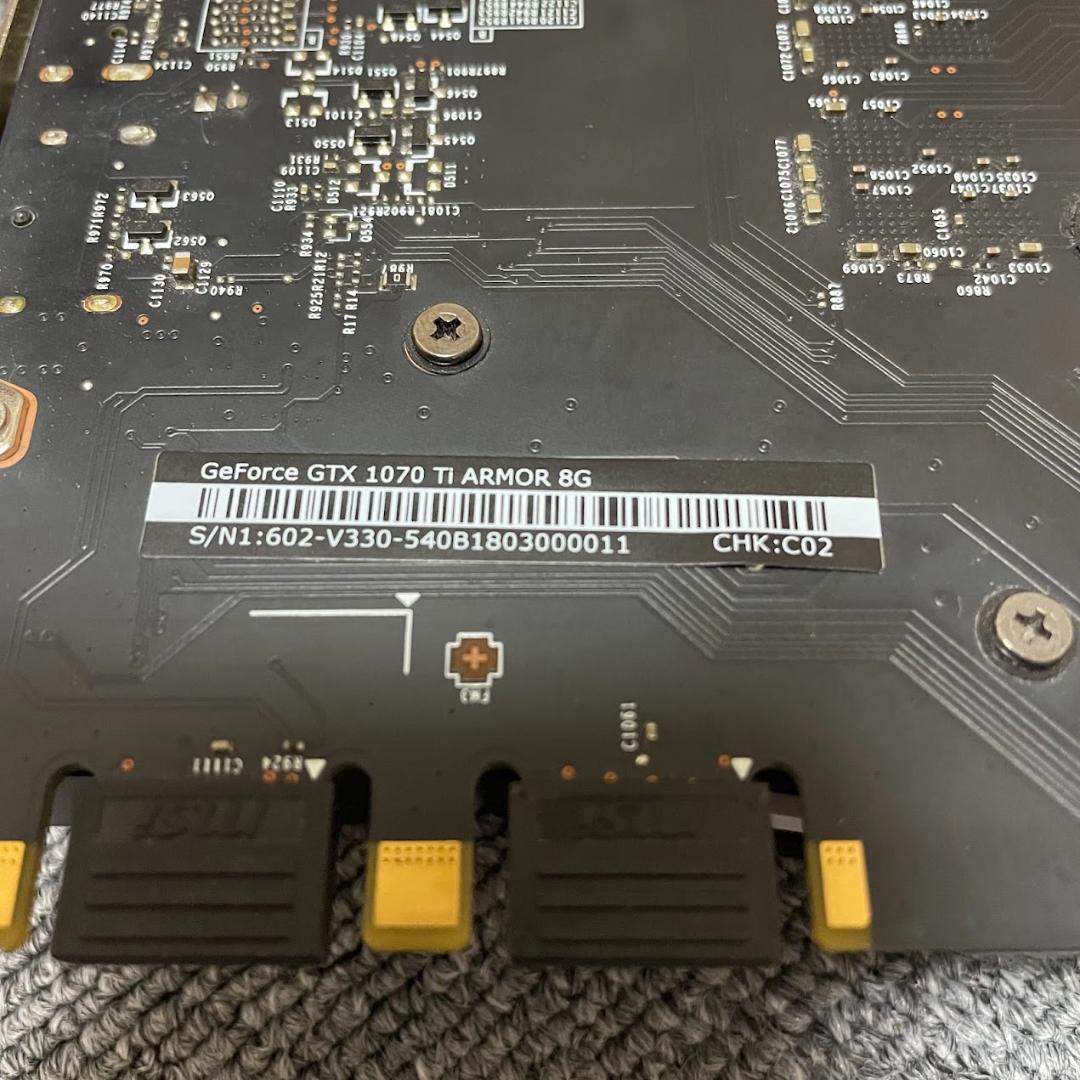 正常動作品 MSI GeForce GTX1070Ti 8GBグラフィックボード