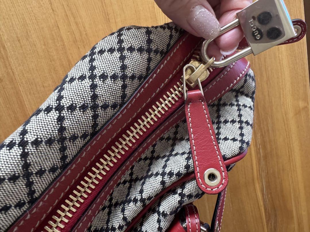 GUCCダイヤモンドパターン ボストンバッグ