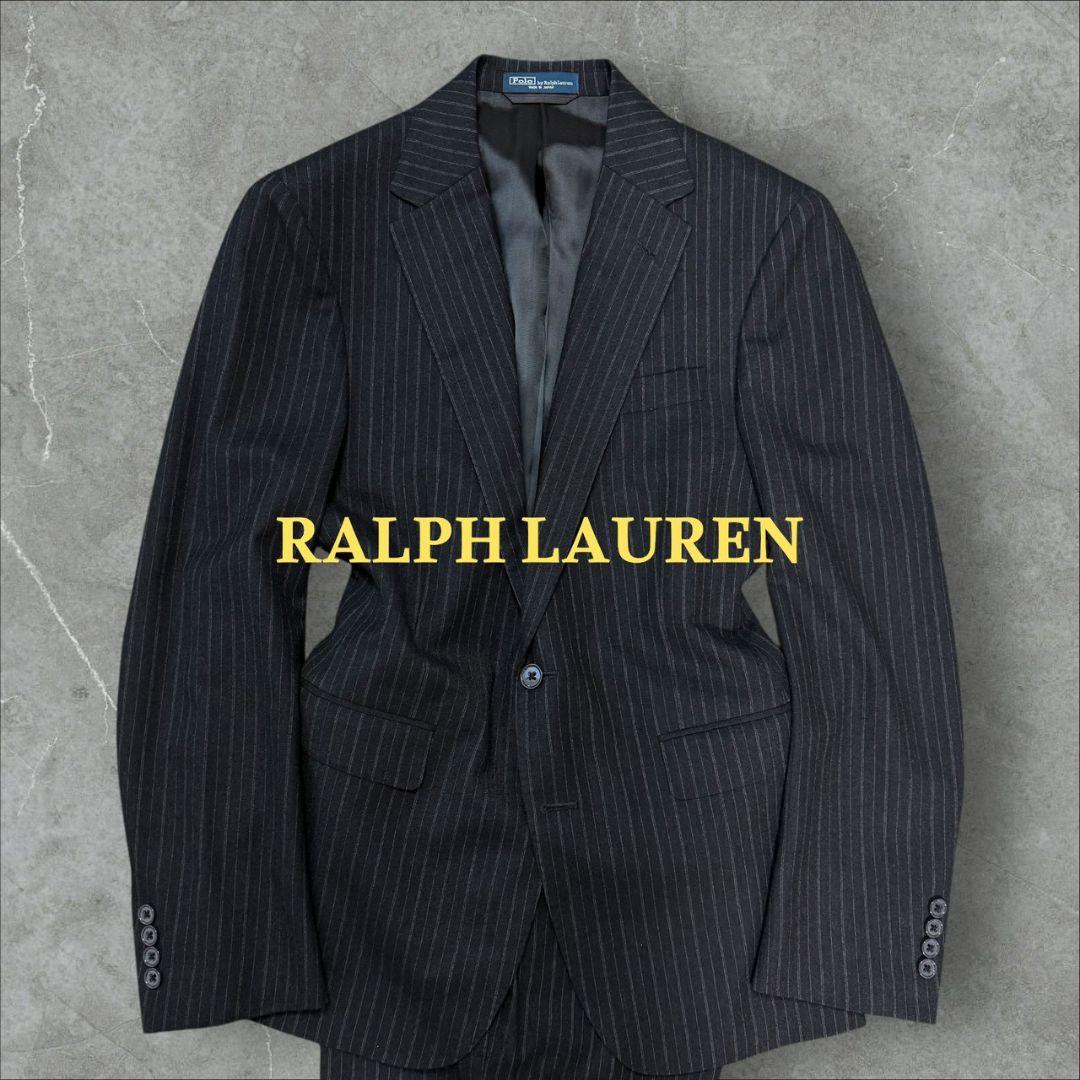 ラルフローレン フランネル スーツ セットアップ チャコールグレー