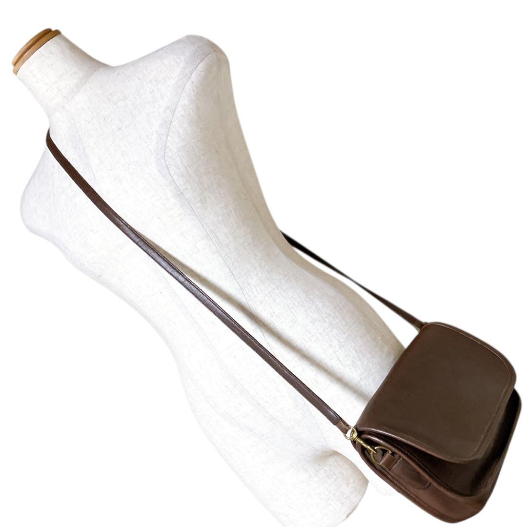 オールドコーチ 2way ヴィンテージ フラップ ショルダーバッグ ブラウン