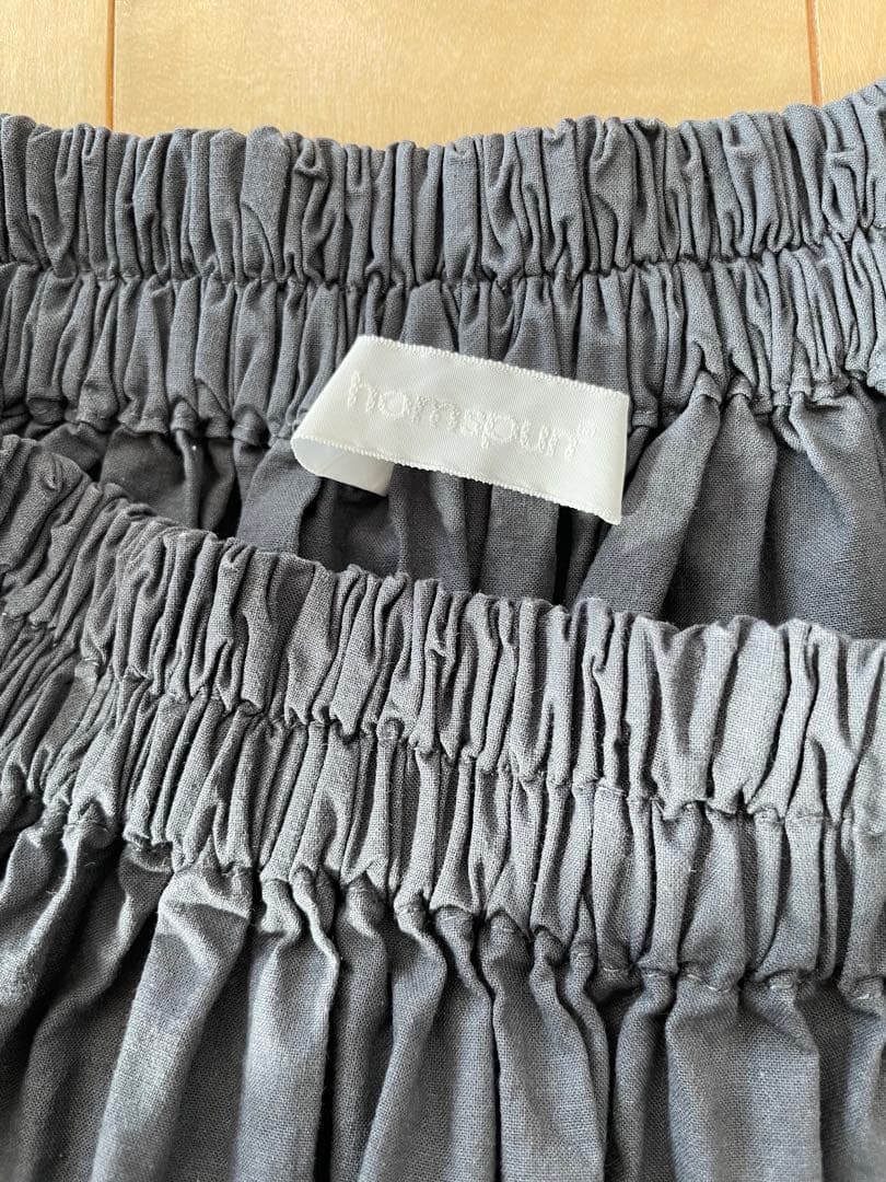 バルキーシーチング ダブルポケットギャザースカート