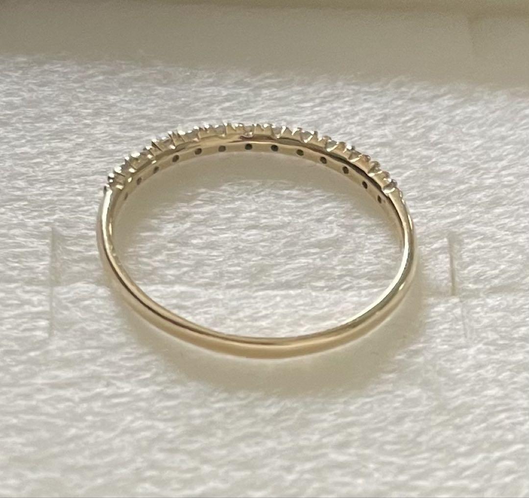 12closet 10KYG ホワイトトパーズハーフエタニティリング 13号