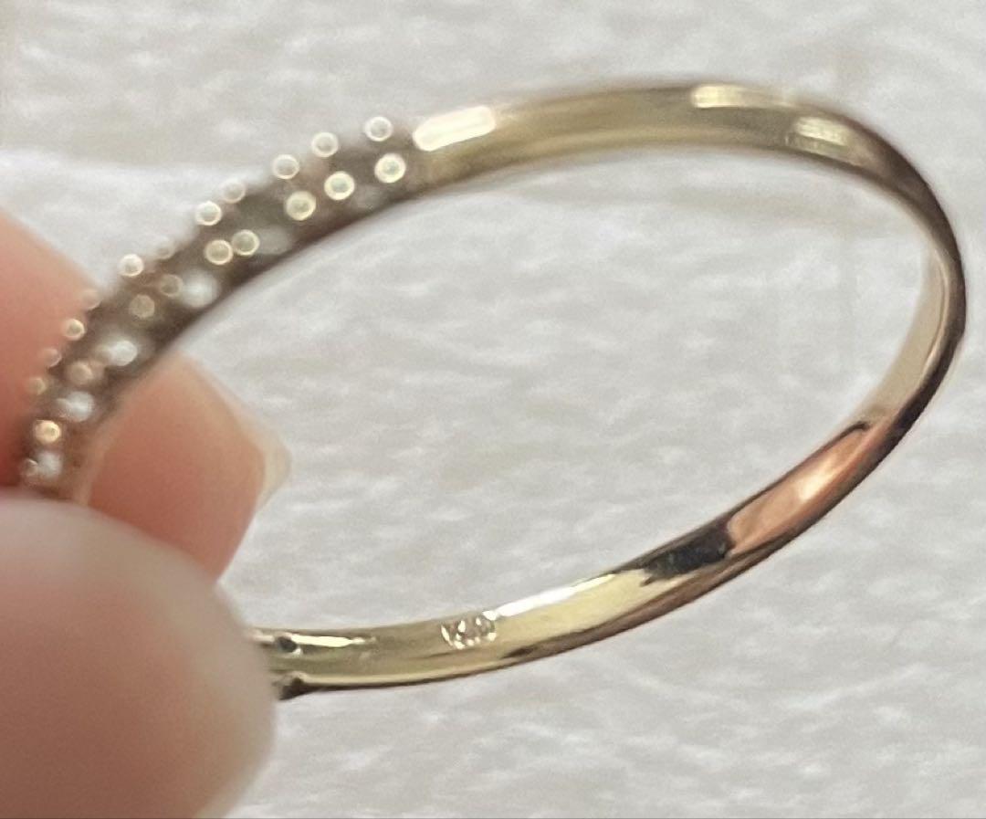 12closet 10KYG ホワイトトパーズハーフエタニティリング 13号