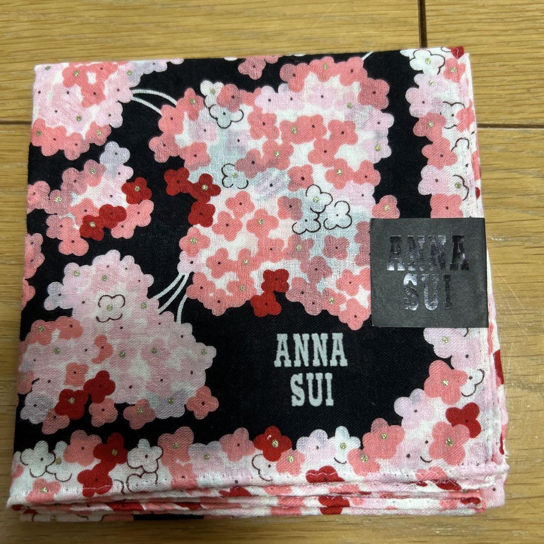 ANNA SUI 花柄ハンカチ 7枚セット