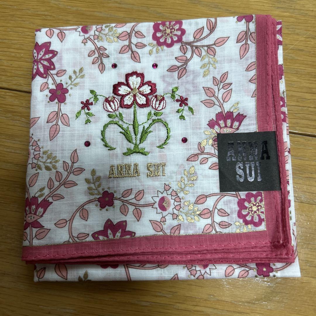 ANNA SUI 花柄ハンカチ 7枚セット