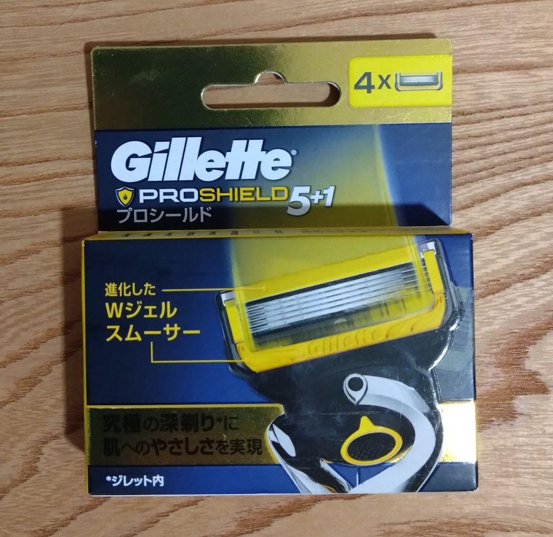 【箱なし】ジレット プロシールド 替刃4個入 新品純正品【ポストminiの発送】
