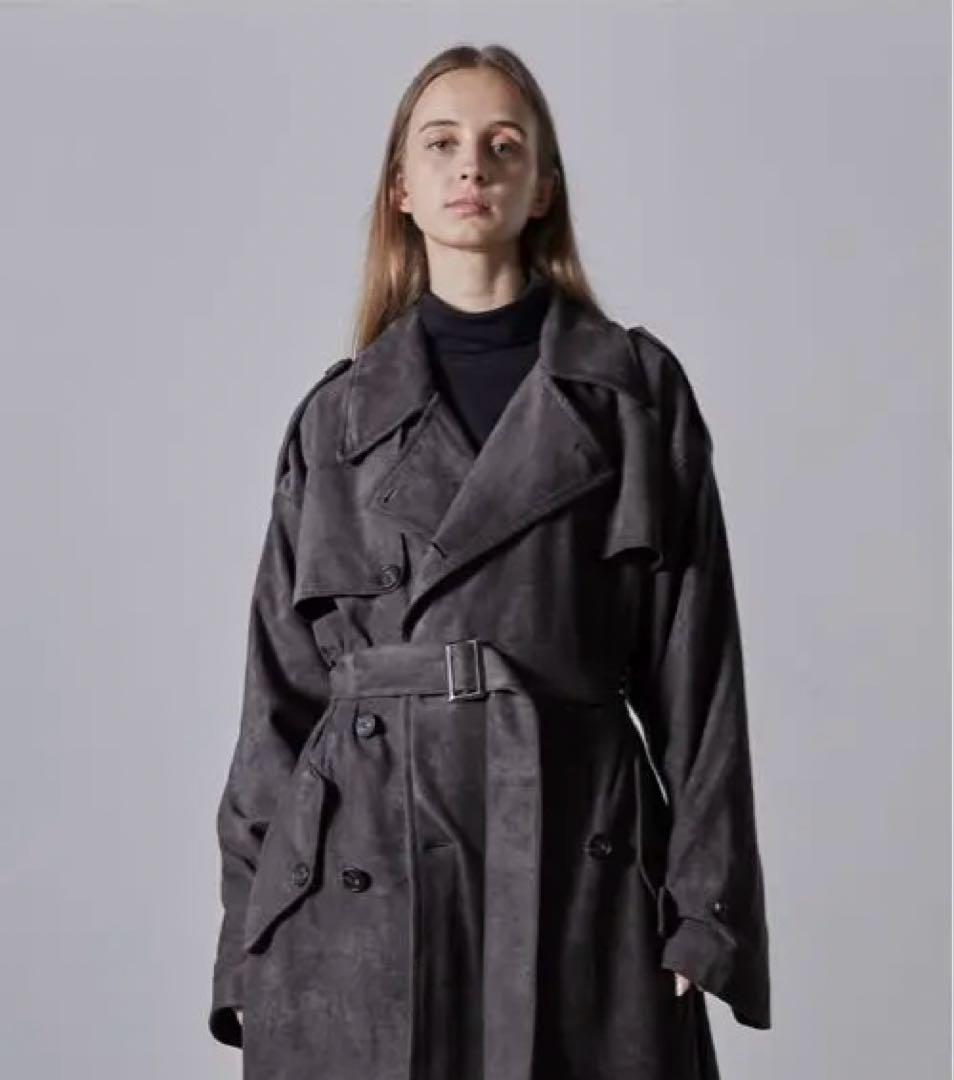 CLEL ダブルテックフェードトレンチコートグレーS CLEL】Double Tech Fade Trench Coat/ダブルテックフェード