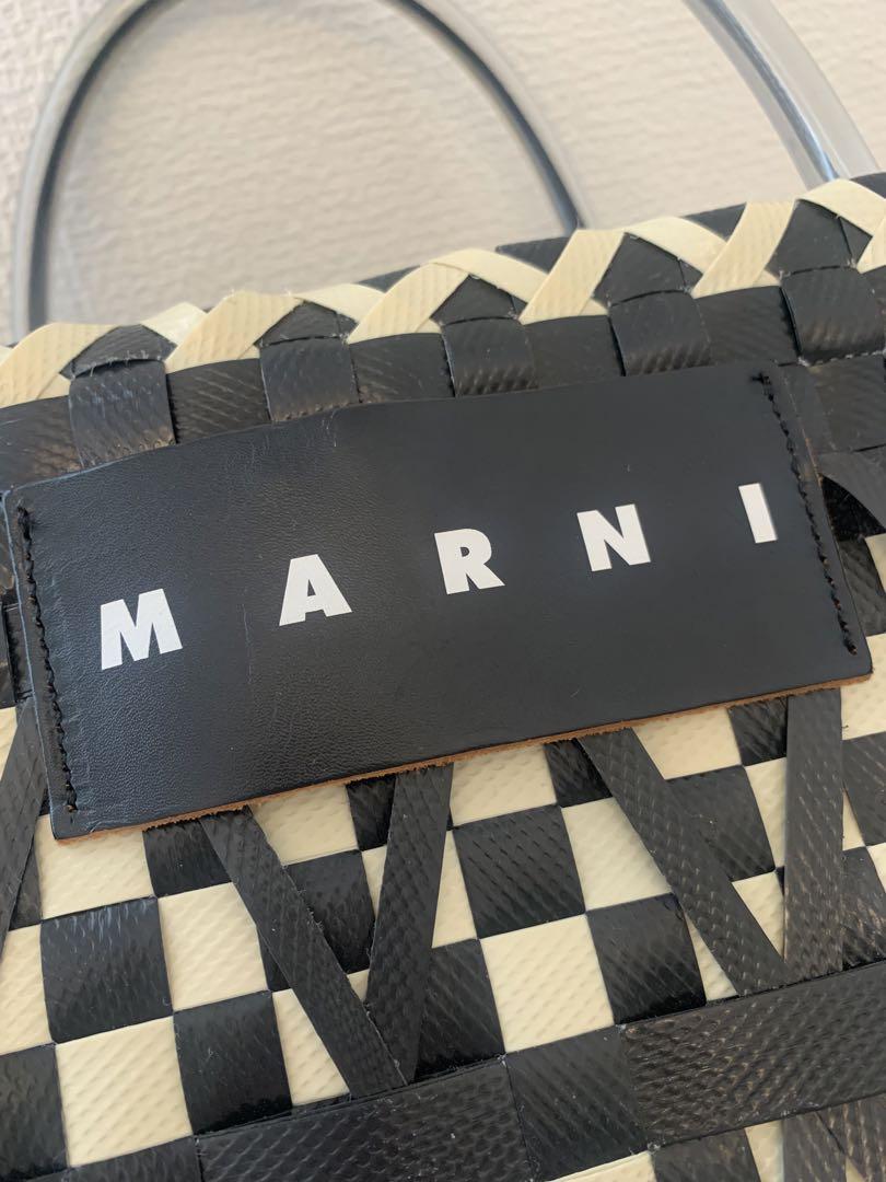 MARNI チェック柄 かごバッグ マルニ - バッグオンライン