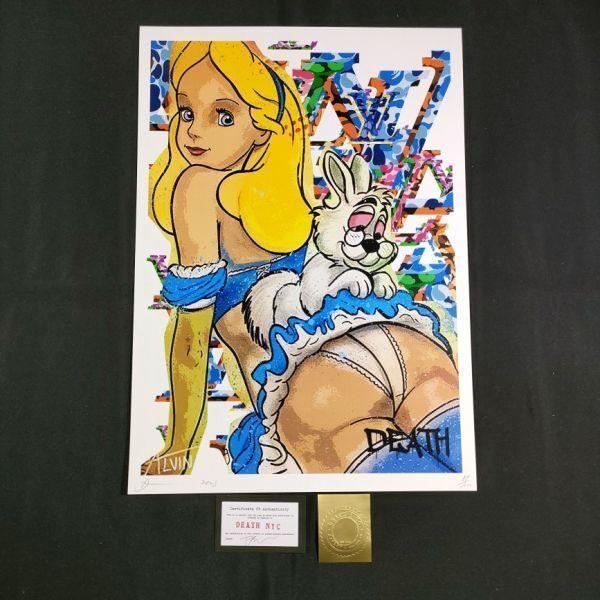 AB35 DEATH NYC 世界限定ポスター ディズニー 不思議の国のアリス