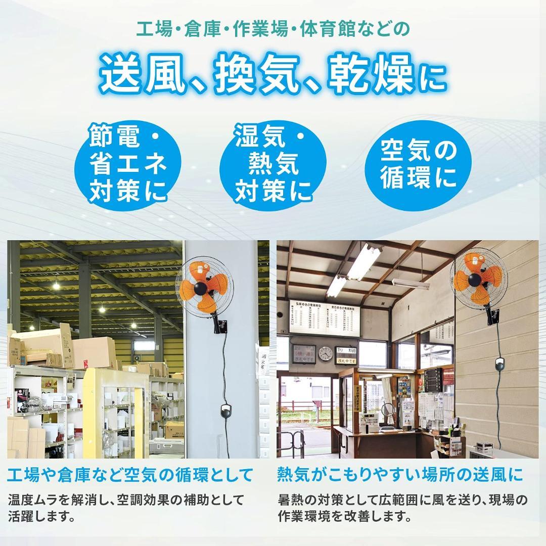ナカトミ 45cm 業務用 壁掛け扇風機 QZW-45