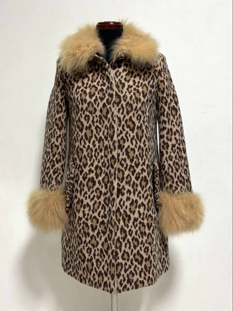 平成ギャル コート バナーバレット レオパード ファーコートS・Banner Barrett