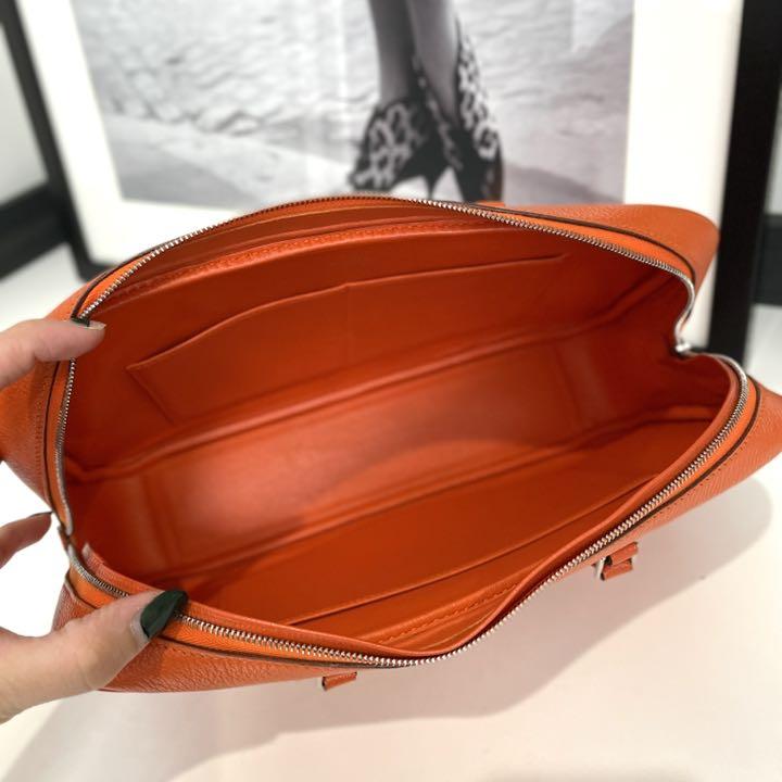 美品 HERMES エルメス プリュムエラン28 ヴォーエプソン オレンジ 美品 HERMES エルメス プリュムエラン28 ヴォーエプソン オレンジ