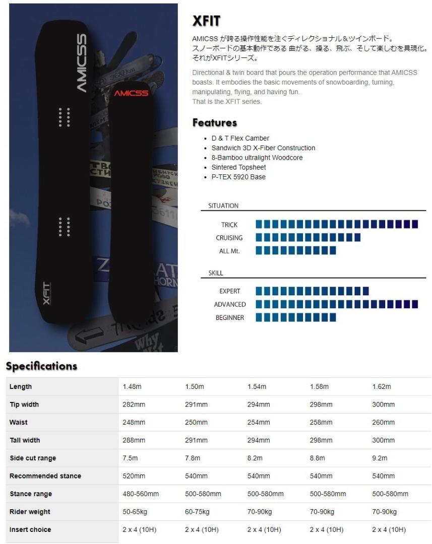 ★☆中古美品！ AMICSS XFIT 158cm アミックス クロスフィット 中古美品！ AMICSS XFIT 158cm アミックス クロスフィット
