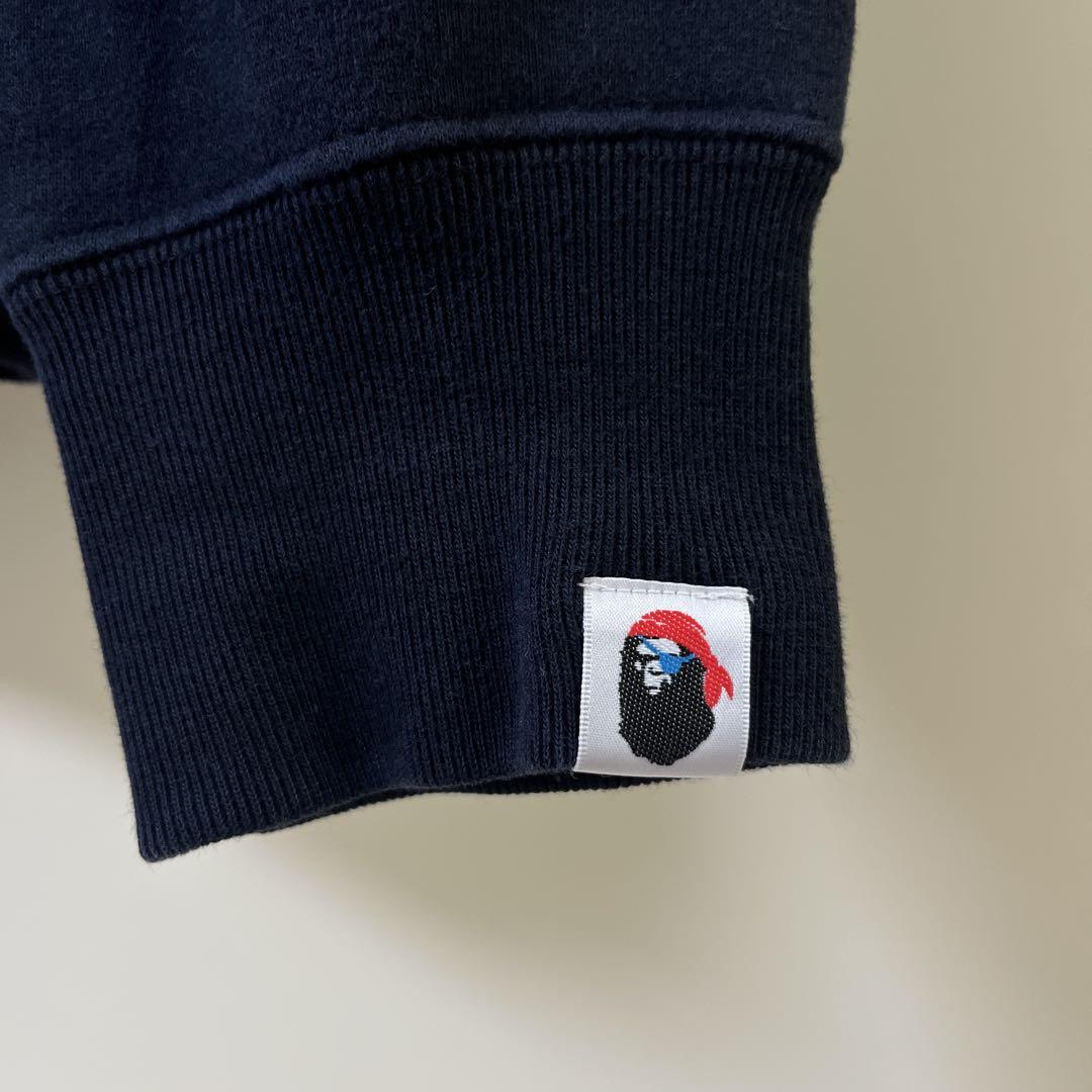 A Bathing Ape ブラック トレーナー L AAPE BY A BATHING APE トレーナー スウェット CREW NECK SWEAT