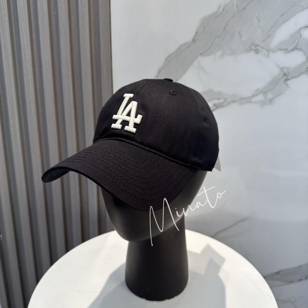 MLB LAロゴ 刺繍キャップ ブラック ベースボールキャップ 男女