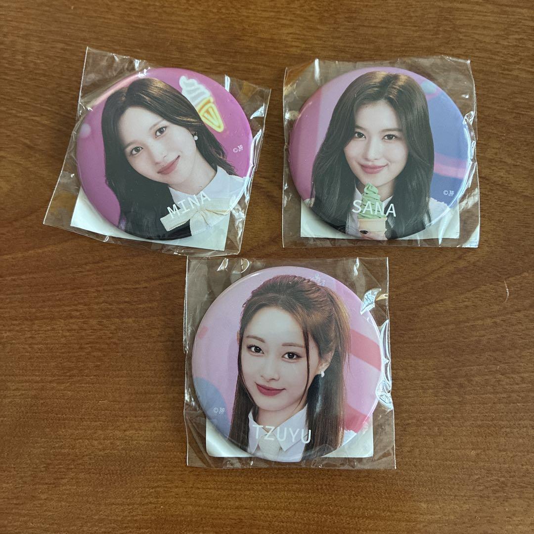 TWICEポップアップストア缶バッジサナ TWICE 缶バッジ ポップアップ MINA SANA TZUYU - メルカリ