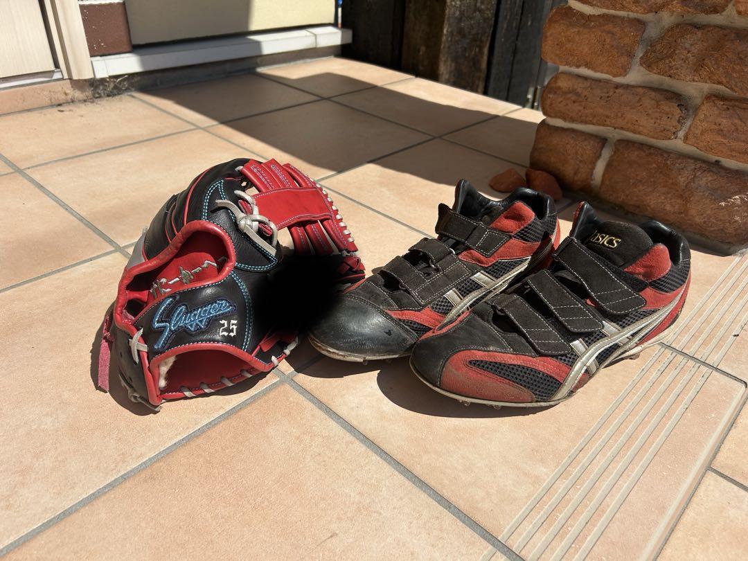 【美品】asics オーダースパイク　28.0 クォーターカット　マジックテープ