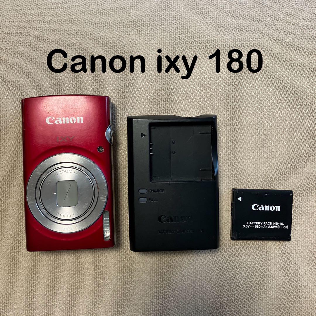 動作確認済み】Canon ixy180 レッド コンパクトデジカメ