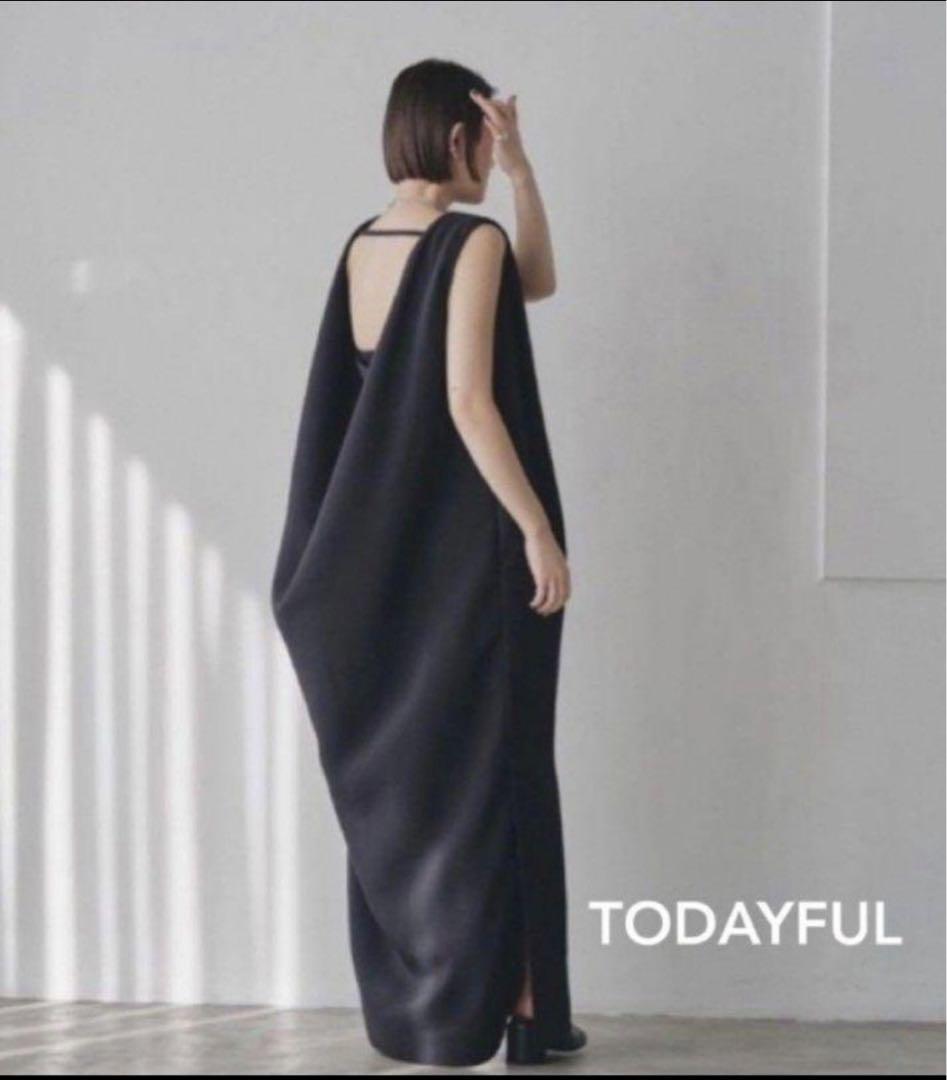 Back Drape Dress 38サイズ トゥデイフル TODAYFUL最高