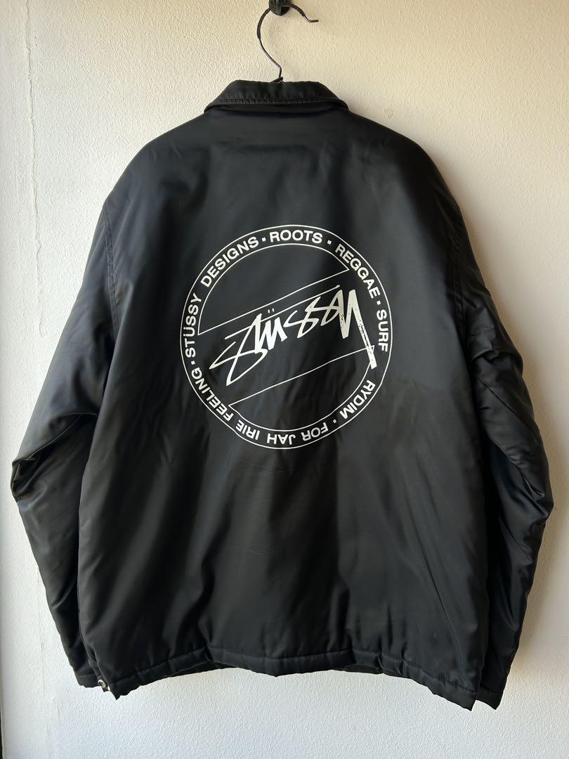 STUSSY 00's バックロゴ コーチジャケット ブラック L - メルカリ