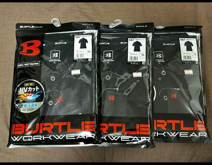 BURTLE 4070 71.バーニーxl と667 半袖ボロ黒LL 5点