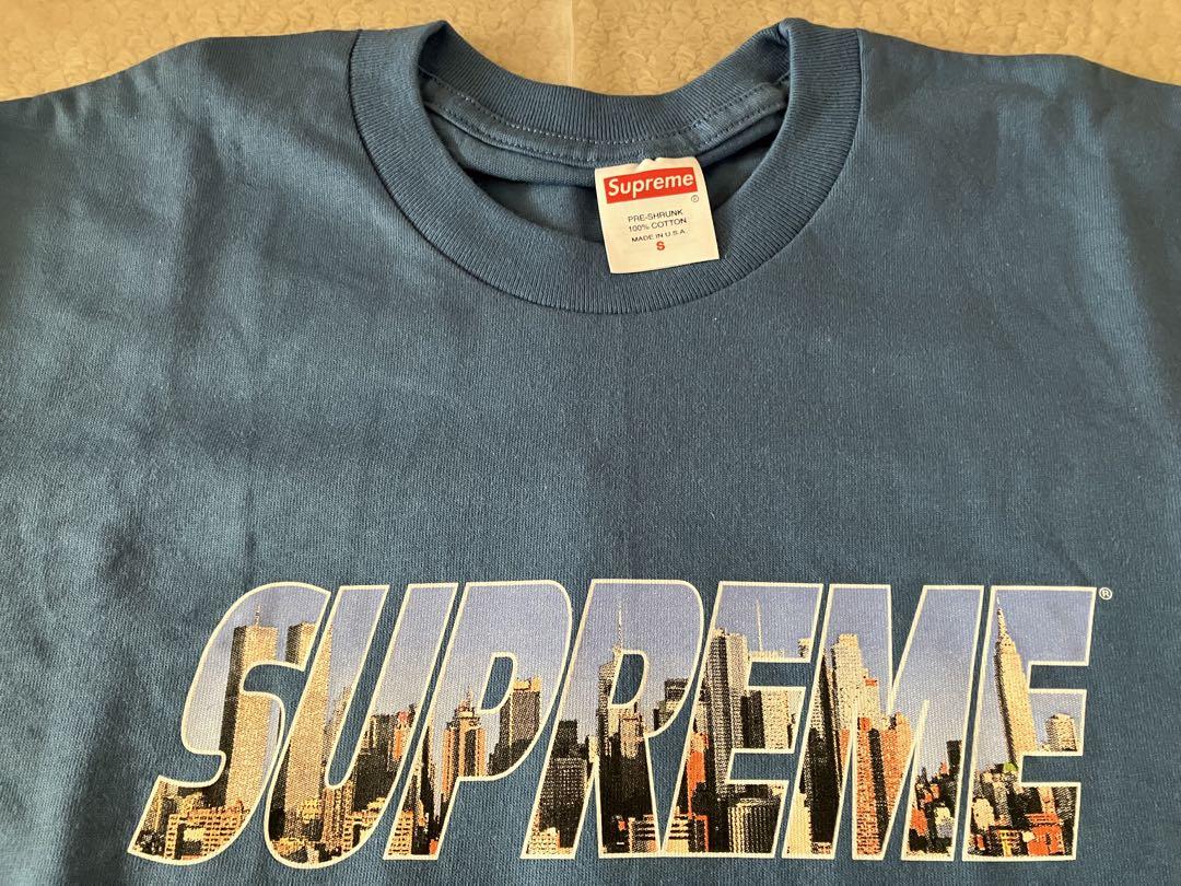 トップス Supreme Gotham Tee S Faded Blue