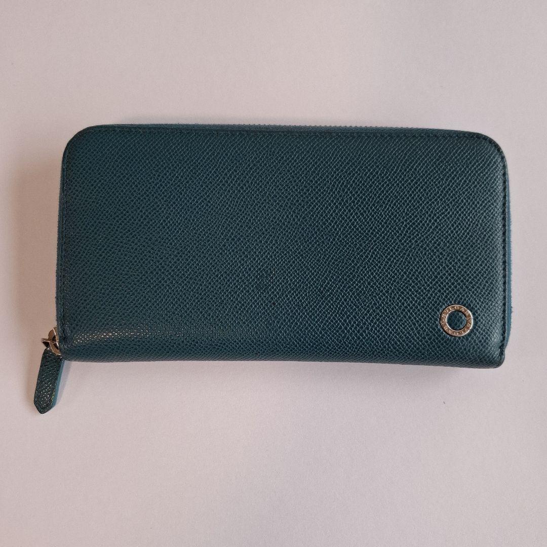 ⭐️RFID⭐️BVLGARI 長財布 ラウンドファスナー ネイビー 保証書 Brandol / BVLGARI ブルガリ ラウンドファスナー長財布 レザー