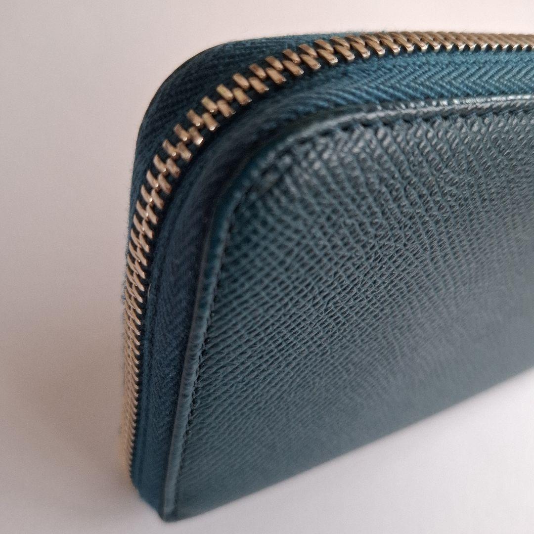 BVLGARI ラウンドファスナー ターコイズカラー ICチップ RFID