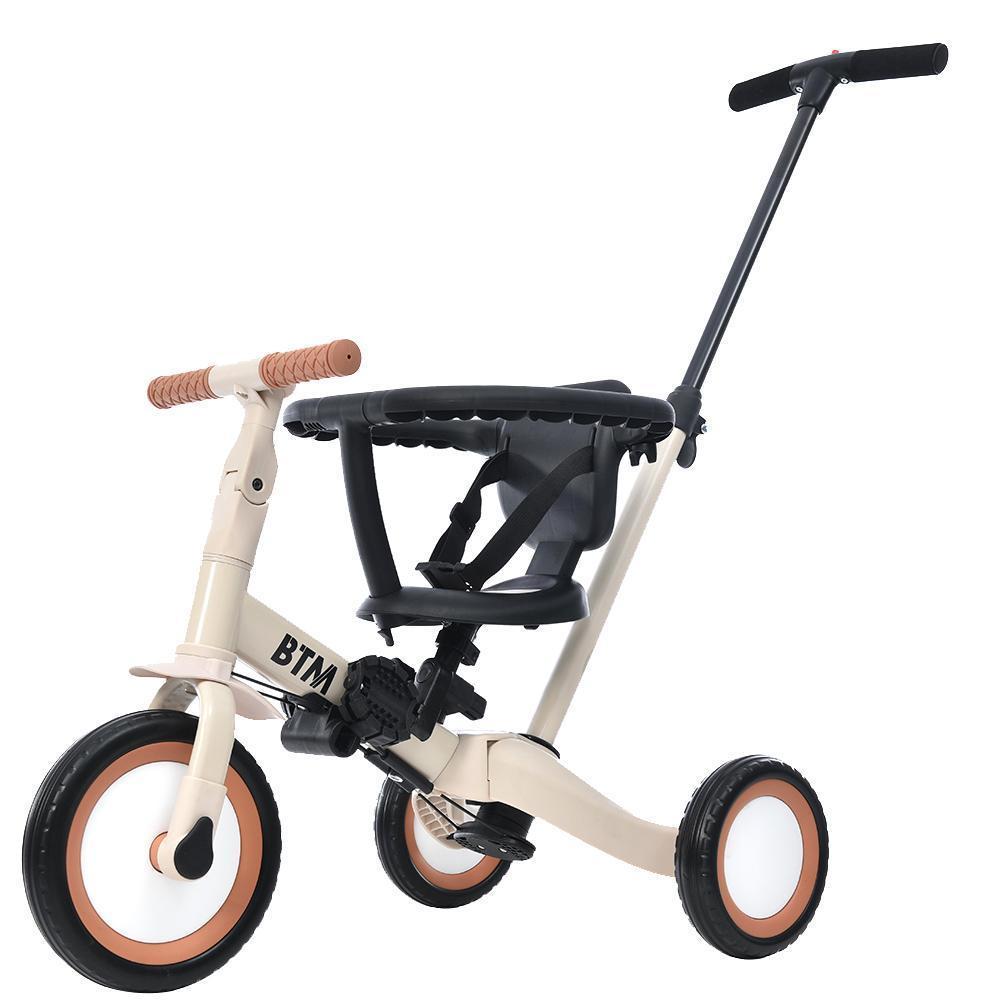 子供用三輪車 4in1 自転車 オリジナル 押し棒付き安全バー付きキックボード