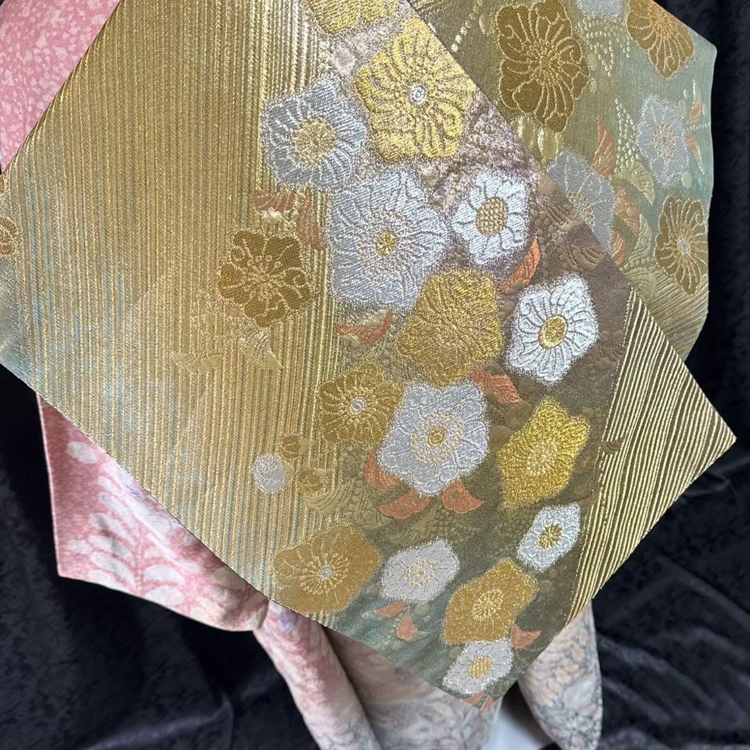 美品　辻ヶ花　辻が花　銀通し　花絞り　ぼかし　逸品　フルセット　振袖　振り袖 美品 辻が花 銀通し 辻ヶ花 ぼかし 緑 逸品 フルセット 振袖
