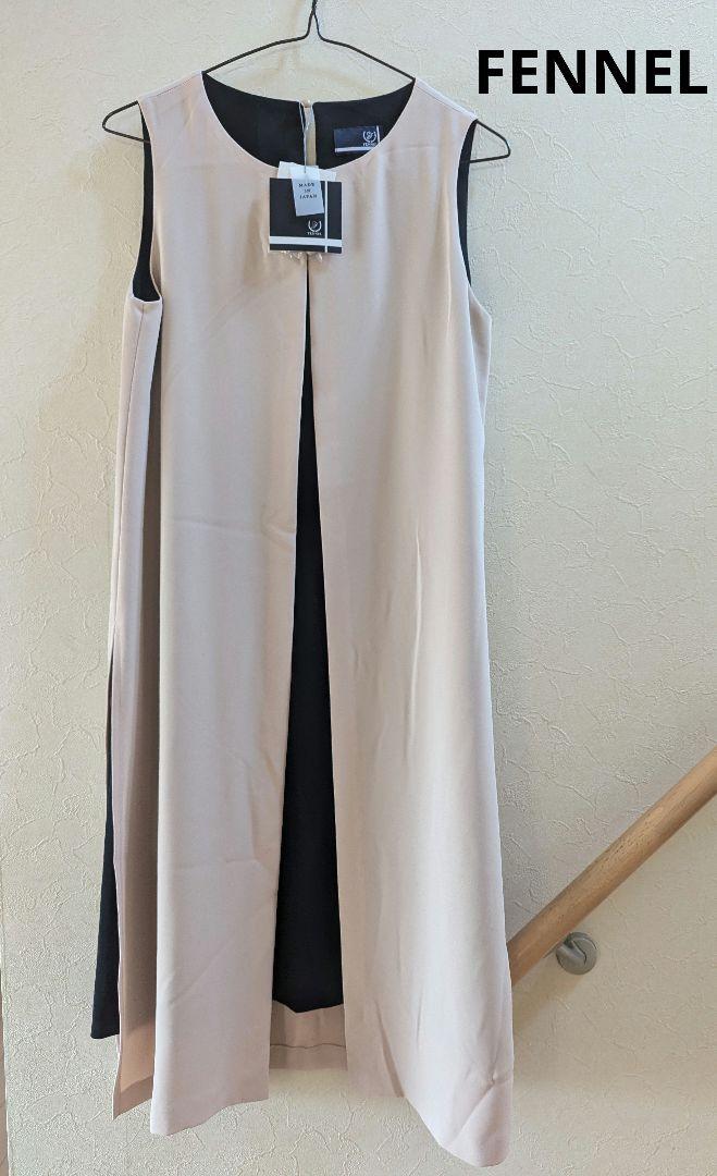 ★AHママさま専用★　フェンネル バイカラー ノースリーブスリットワンピース