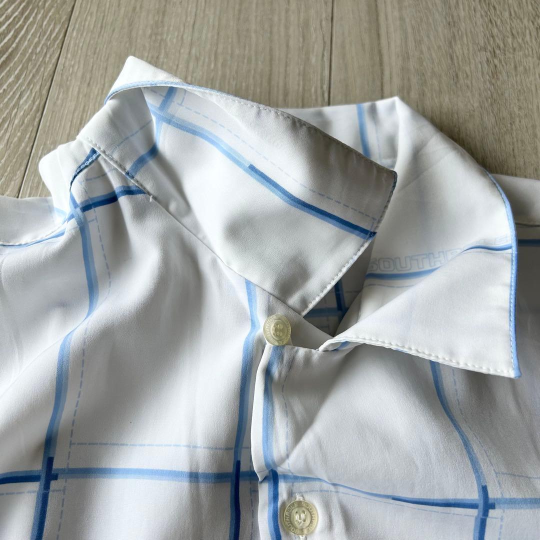 SOUTH POLE サウスポール オープン シャツ 開襟シャツ 半袖 白XL LL SOUTH POLE HOMU-JOURNEY_COM