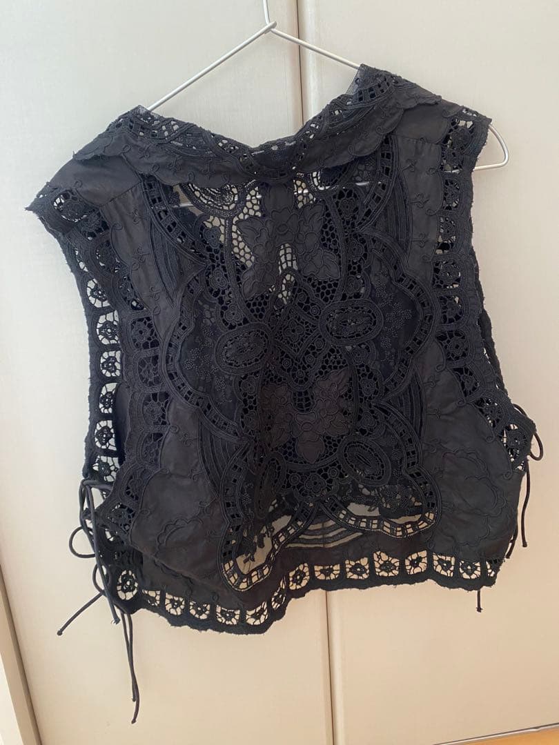 Curensology/エンブロイダリーブラウス/ブラック