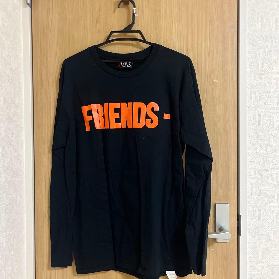 VLONE FRIENDS- 長袖カットソー ブラックL VLONE