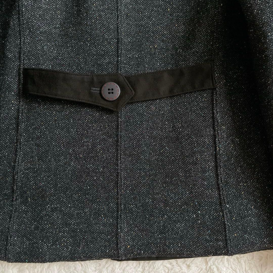 極美品☆高品質 レリアン ジッパージャケット シルクブレンド L チャコール