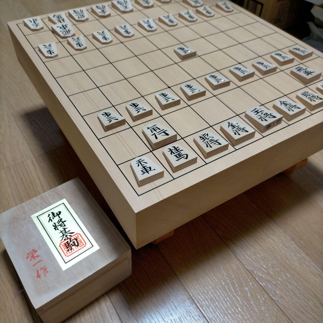 美品 将棋盤 脚付き 将棋駒 セット