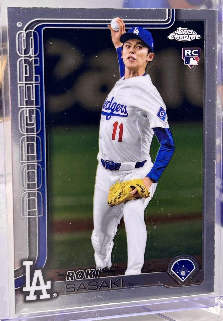 佐々木朗希　topps chrome ベースカード 佐々木朗希がTopps Chromeのパッケージに初登場！MLBルーキー