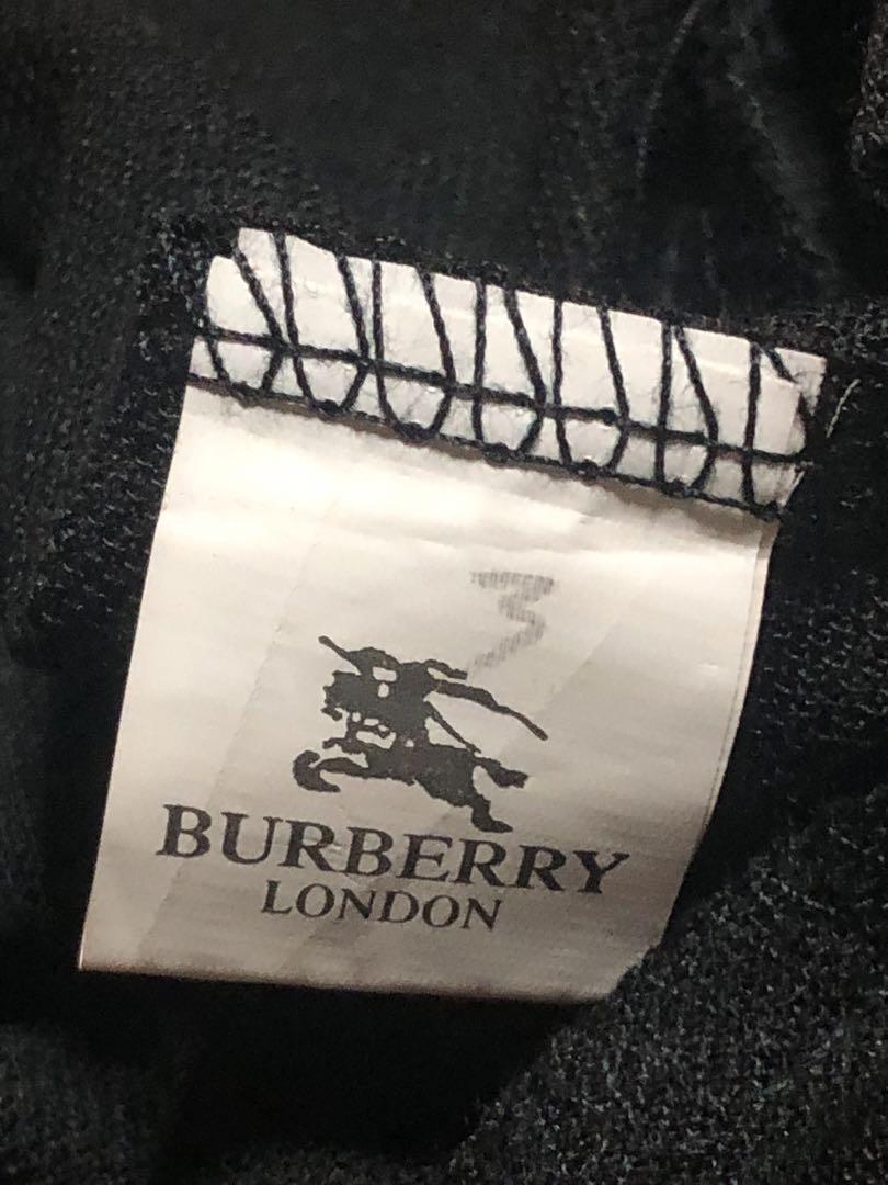 バーバリー ロンドン ポロシャツ ホースロゴ ノバチェック デカロゴ 黒 XL