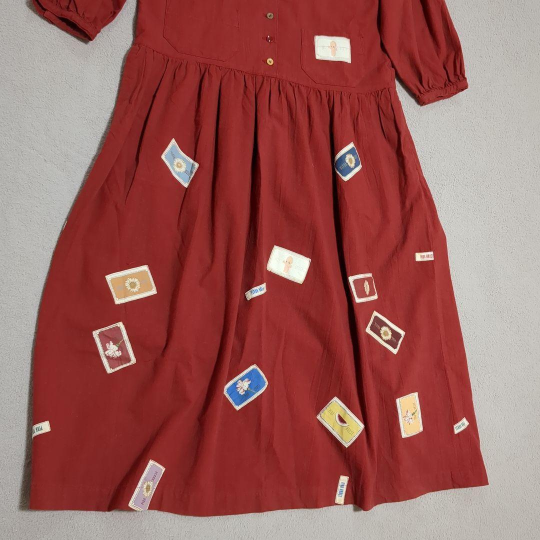 PINKHOUSE ピンクハウス 80s 90s vintage ワンピース 美品】PINK HOUSE ピンクハウス 90sヴィンテージ ワンピース 赤
