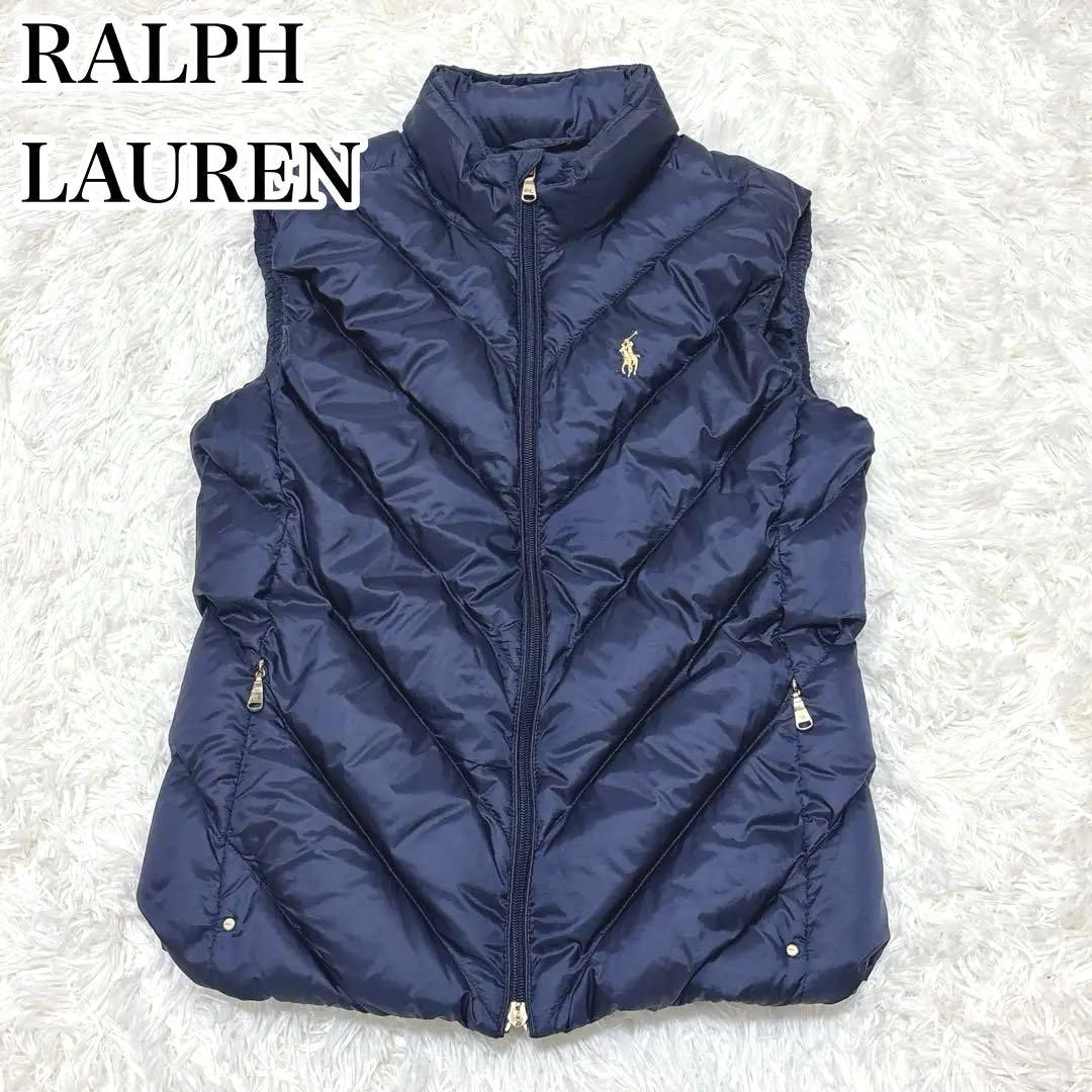 RALPH LAUREN ダウンベスト POLOポニーロゴ ネイビーS RALPH LAUREN SPORT