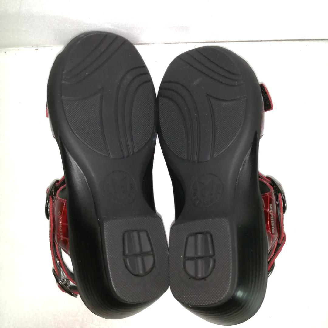 mephisto サンダル 本革クロコ型押し