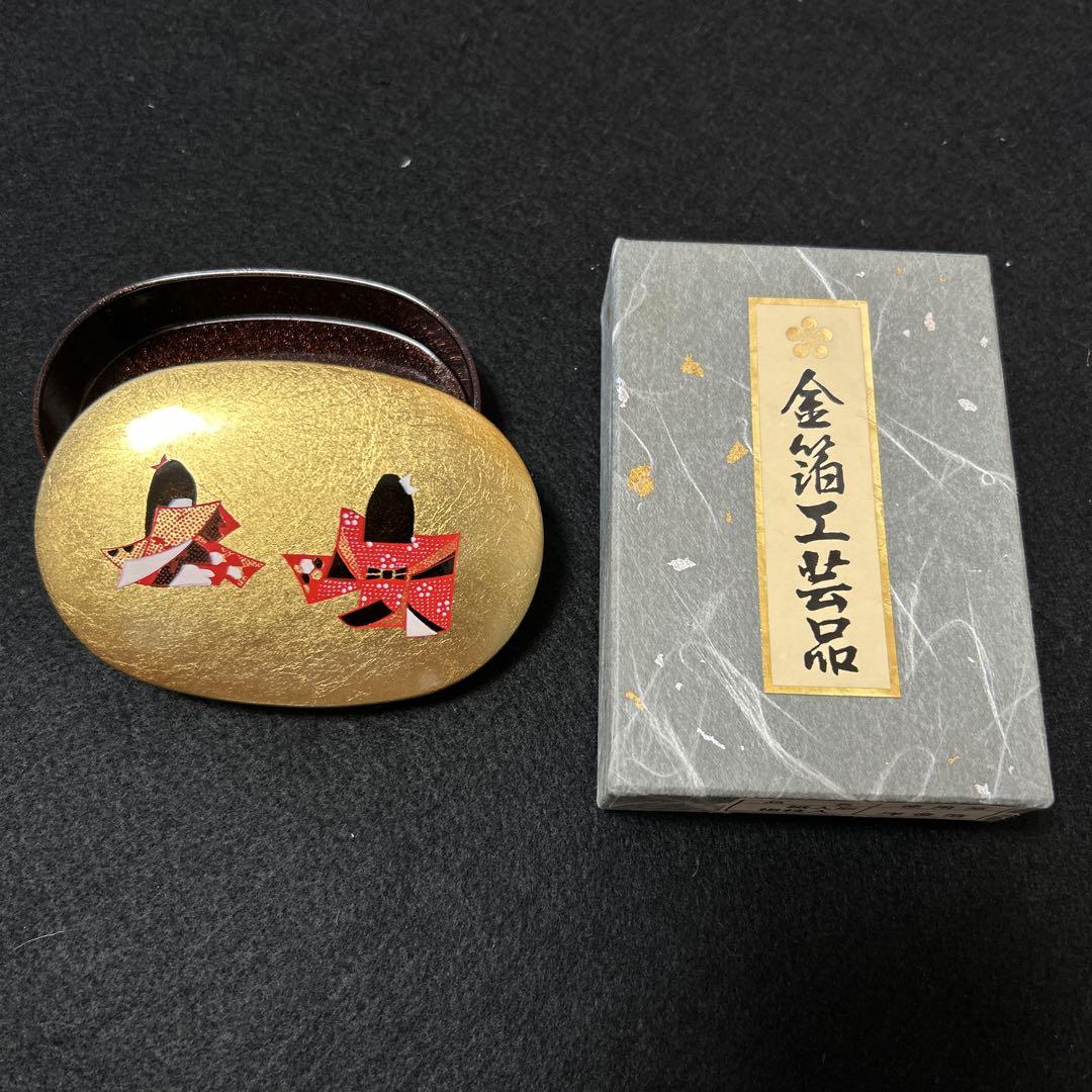 希少‼️輪島塗金箔か工芸品　楊枝入