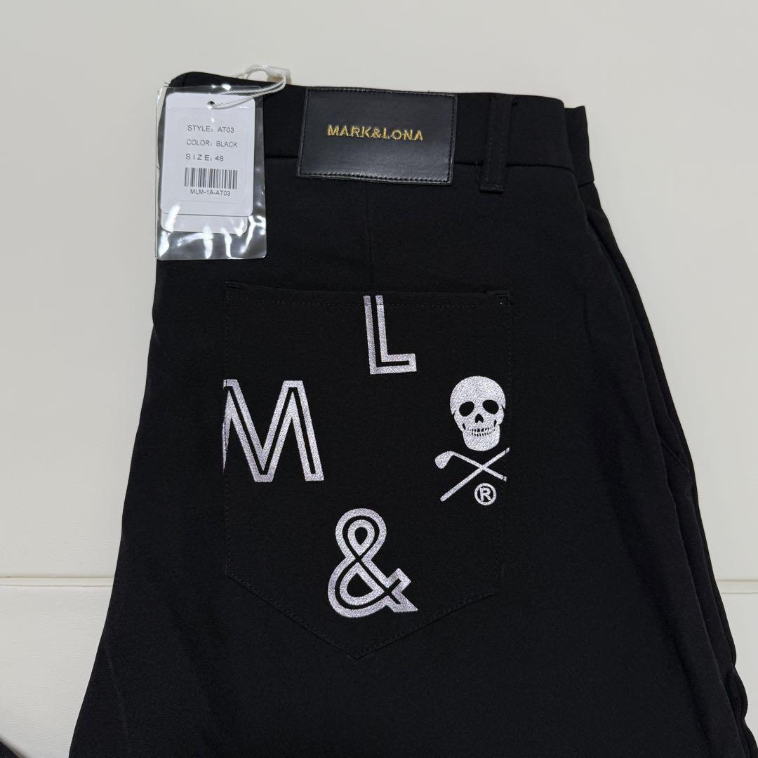 新品　マークアンドロナ　MARK&LONA　ストレッチ　パンツ 48　ブラック MARK&LONA マークアンドロナ Session Stretch Pants パンツ ロゴ