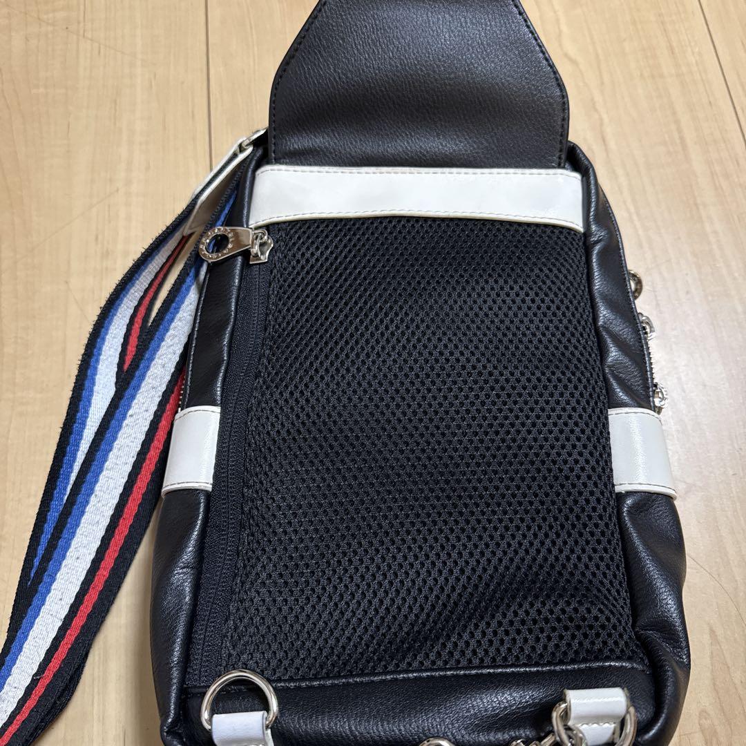 CASTELBAJAC カステルバジャック　ブラックレザー ボディバッグ　メンズ