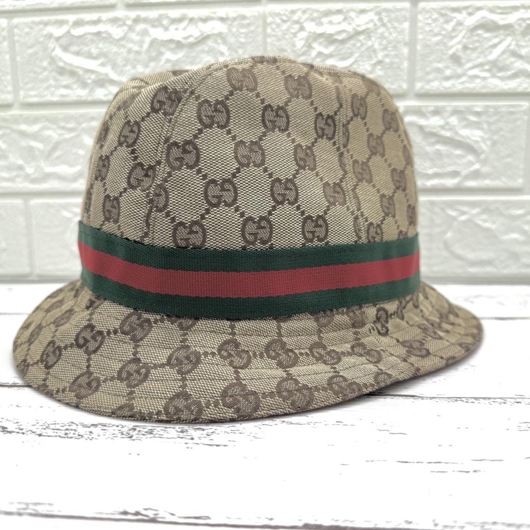 GUCCI グッチ バケットハット GGキャンバス シェリーライン