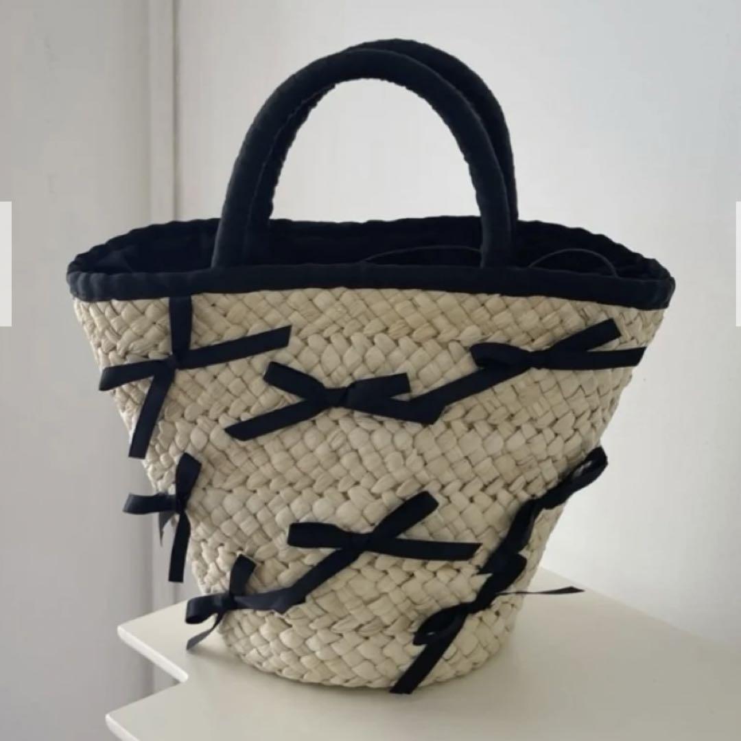 新品未開封バースデーバッシュリボントートRIBBON TOTE BAGブラック