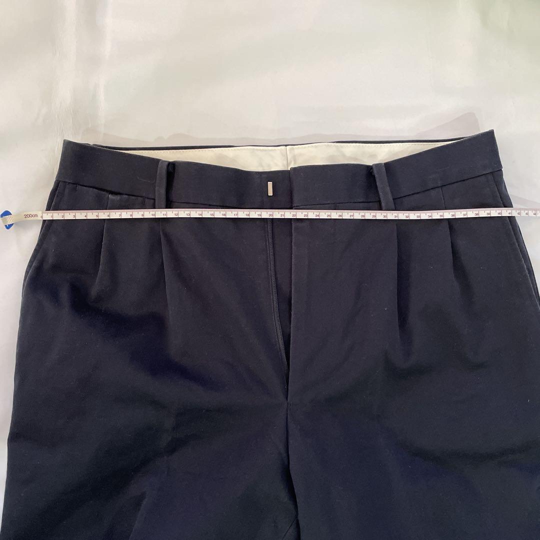 Pt.Alfred コットンチノパンツ ネイビー サイズM シングル仕上げ