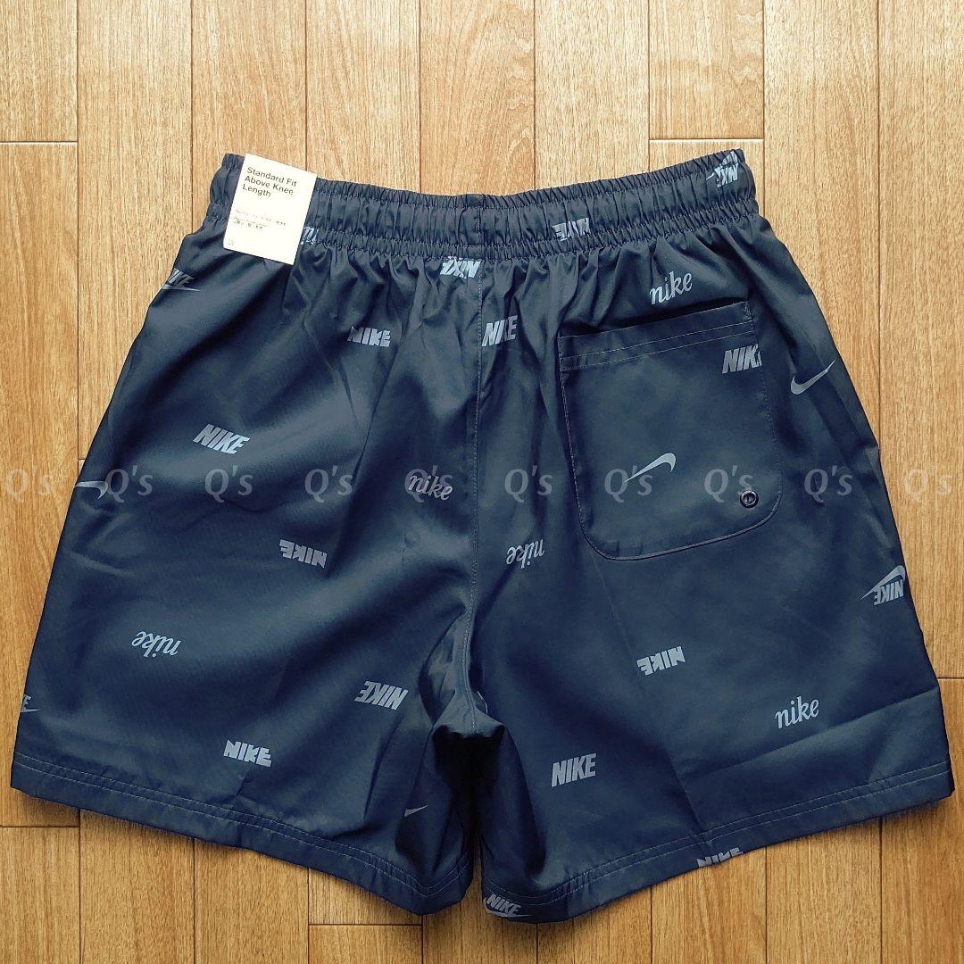 ナイキ AP ショートパンツ 水陸両用 ショーツ 総柄 ネイビー 新品 L